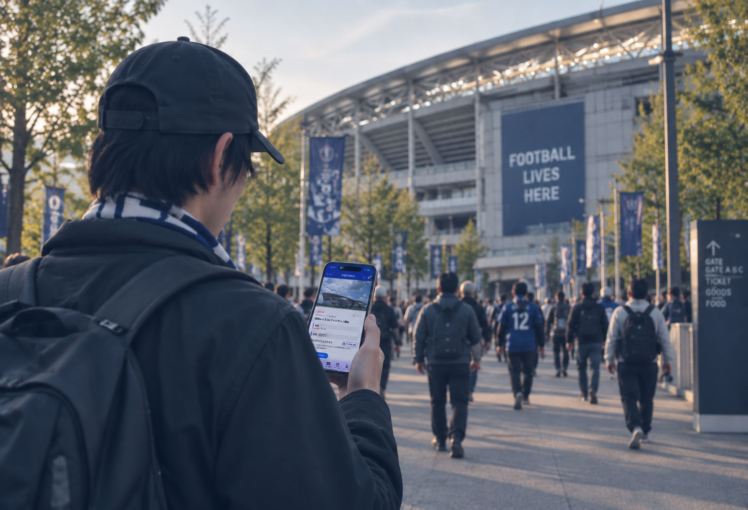 サッカー場のスタンド